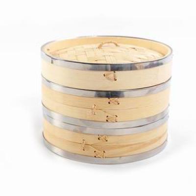 YH22-BSS BAMBOO STEAMER-Both Sides reinforced with stainless steel